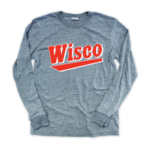 Wisconsin Football Underline Grey Long Sleeve